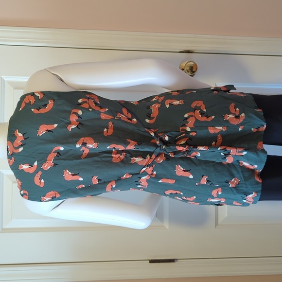 ModCloth Green Fox Sleeveless Top Size S - Picture 4 of 7